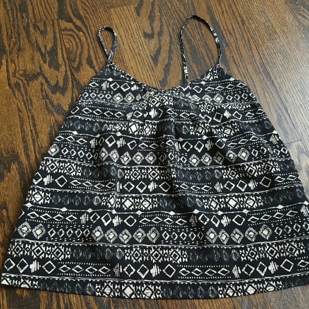 Tribal print spaghetti strap tank